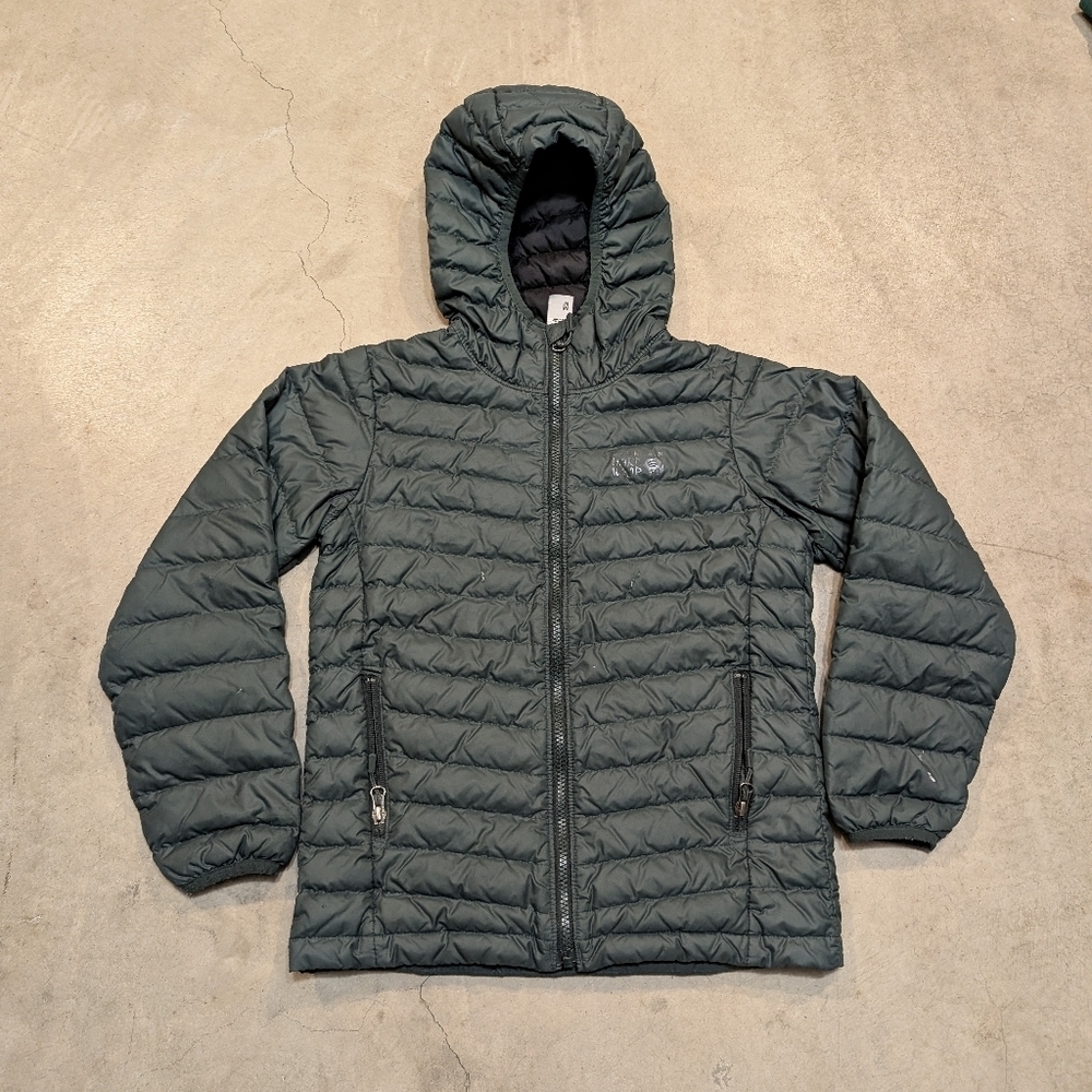 Mountain Hardwear Glen Alpine Down Hoodie Youth M Flaws Green
